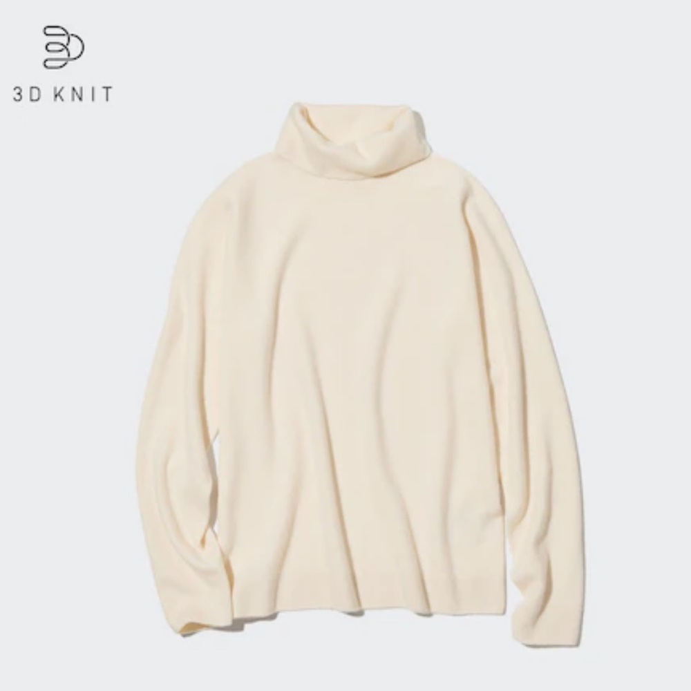 UNIQLO - CASHMERE TURTLENECK (NWT) OFF WHITE